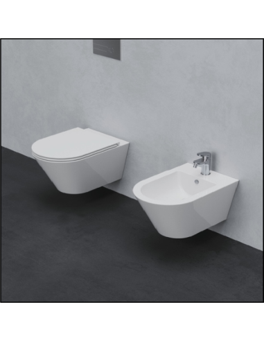 COPPIA SANITARI SOSPESI SERIE FORMA AZZURRA CERAMICHE+COPRI WC SOFTCLOSE